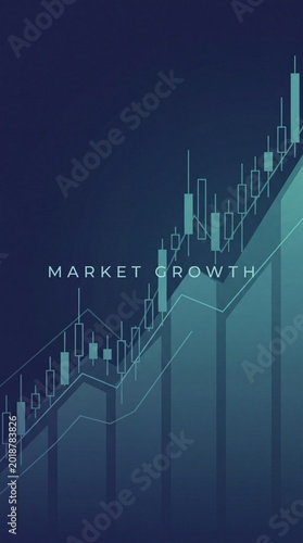 business graph with arrow