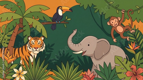 animals in the woods