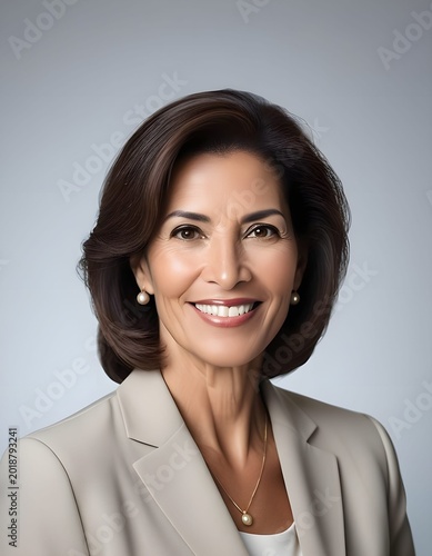Smiling Beautiful Latina Businesswoman Casual Headshot