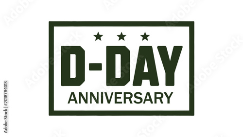 Tableau sur toile d day anniversary military typography badge with stars patriotic remembrance mem