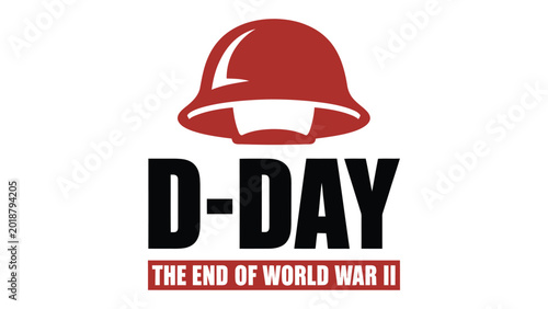 Foto d day world war ii remembrance typography design with military helmet historical