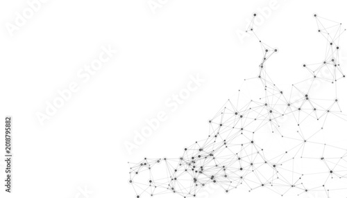 Cuadro en lienzo Abstract Plexus Network Technology Background