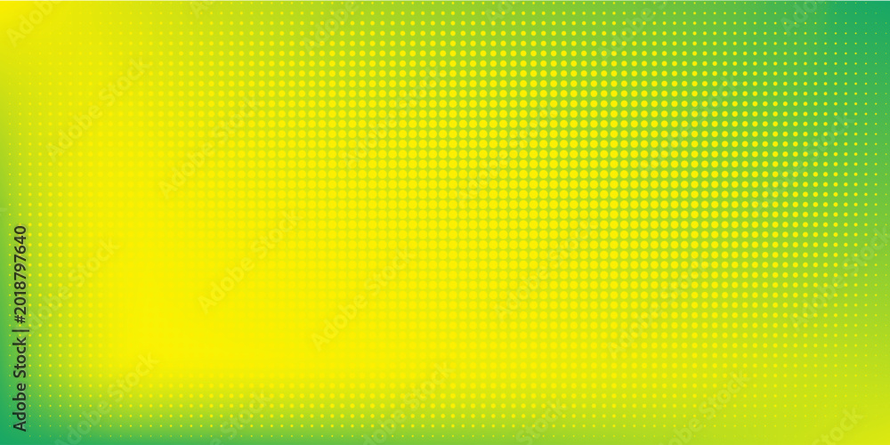 Fototapeta premium Dots halftone yellow green color pattern gradient texture background.