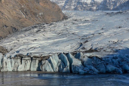 Foto Close-up of calving Sólheimajökull outlet glacier in southern Iceland