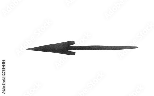 Black arrow isolated on white background