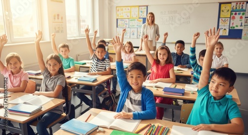 Children in a classroom.