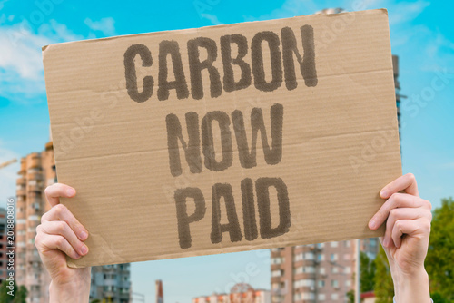 Quadro su tela "Carbon Now Paid" Carbon emissions are not priced to reflect the true cost they create