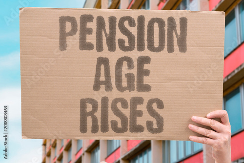 Obraz na płótnie "Pension Age Rises" Pension eligibility ages rise faster than average worker health allows