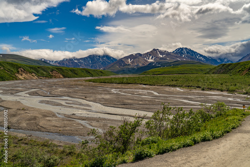 Bild auf Leinwand Alaska mountains, glacier, forest, view of Homer spit