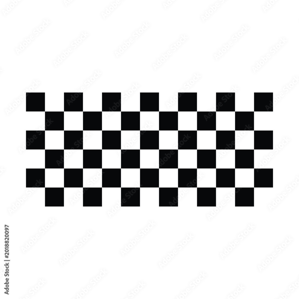 Fototapeta premium Classic Racing Flag Background with Monochrome Squares