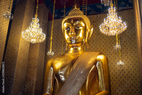 Big Golden Buddha at Wat Kalayanamit in Bangkok, Thailand.