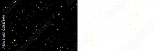 golden glowing particles isolated on transparent background, Abstract sparkle lights festive bokeh dust overlay effect. Gold glitter dust particle for Celebration, decoration, luxury design elements