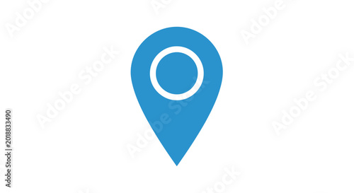 Free Download Location pin icon blue and white isolated on white background - GFXLoad