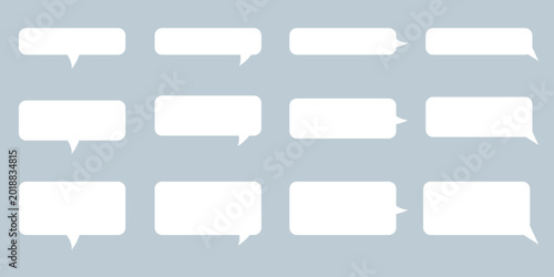 Schilderij op canvas Minimal speech bubble set in flat style