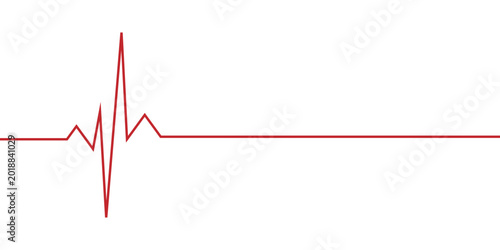 Foto red heartbeat line icon. Vector illustration. Eps 10.