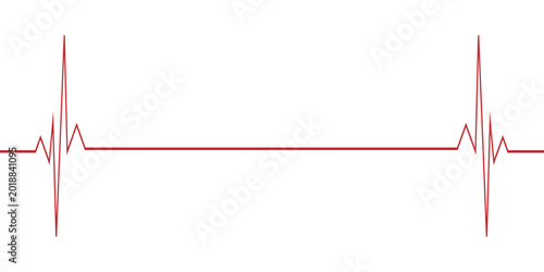 Photos red heartbeat line icon. Vector illustration. Eps 10.