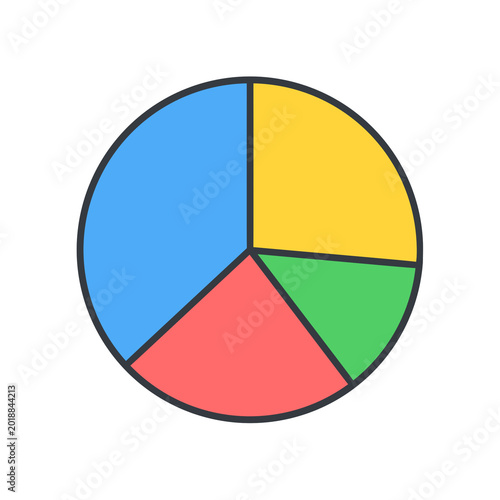 Free Download Flat Business Communication & Office Icon – Pie Chart - GFXLoad