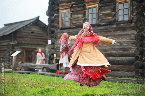 Tableau sur toile Traditional Slavic rituals in the rustic style