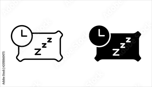 Sleep Icon Set, on a white background