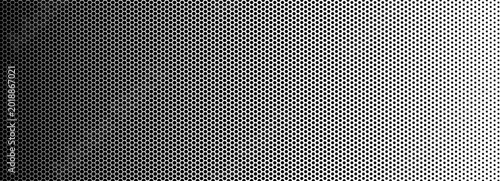 Cuadro en lienzo Honeycomb carbon pattern with hexagon mesh for tech and futuristic design