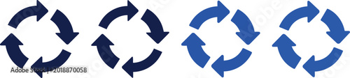 Photos Circular arrow icons representing a refresh or repeat process with circular rota