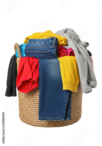 Εκτύπωση καμβά Clothes basket filled with folded laundry