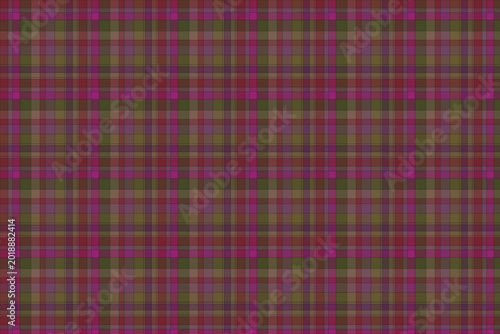 Vector illustration of pink and brown plaid pattern