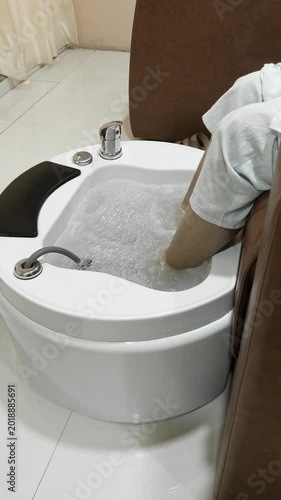 man washing hands