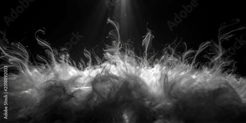 Φωτογραφία Abstract bright white and blue fire explosions ignite the dark night sky with mo