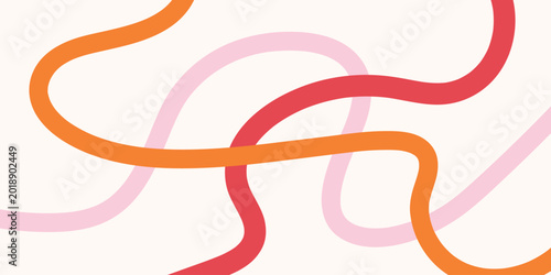 Fun abstract background colorful bold lines minimal pattern and childish scribble doodle design for creative projects