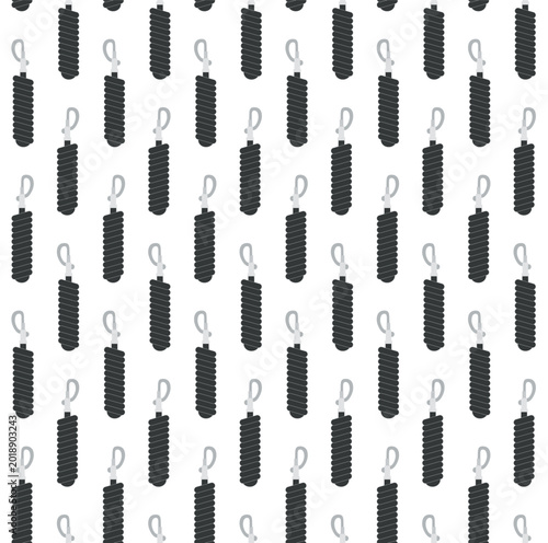 Vector seamless pattern of flat colored horse lead rope isolated on white background