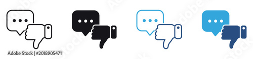 Photos Negative Feedback icon set