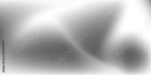 Bilde på lerret Shiny silver foil metallic texture - glossy gray steel gleaming surface, frosted glass effect with blur glare reflection, bright polished metal material