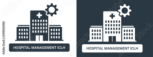 Hospital management iclh infographic icons
