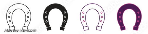 Photos Horseshoe icon set