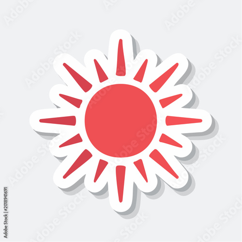 Red Sun Icon Sticker