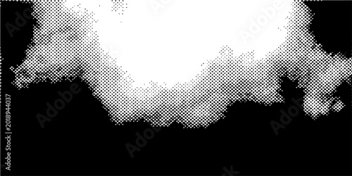 Cuadro en lienzo Vector Abstract smoke graphic illustration with vapor and cloud isolated on black background
