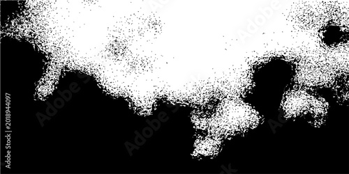 Bild auf Leinwand Vector Abstract snow on black, high contrast art with unique fluffy design over black background suitable for artistic backdrop