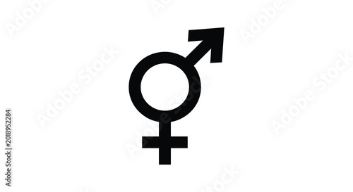 gender symbol combination black silhouette