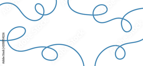 Abstract playful minimalistic background with wavy line. Wallpaper dynamic wavy curves stroke and loop in flat style