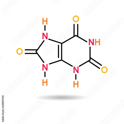 Uric acid chemical formula icon sign design vector