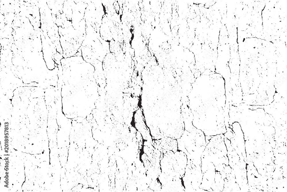 Fototapeta premium Aged painted wall texture. Grainy messy overlay of empty, ageing, scratched wall. Grunge rough dirty background. Vector Illustration. Black isolated on white background. EPS10.