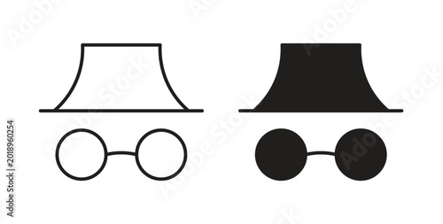 Fotografie Incognito icon vector design elements