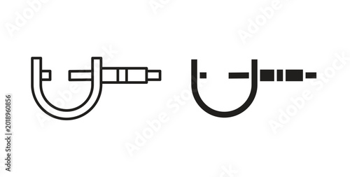 Fotografía Micrometer icon vector design elements