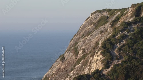 Rocky cliffside landscape at Ursa Beach in Portugal
