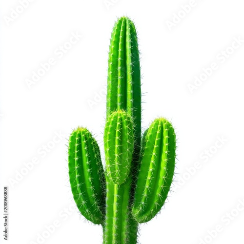 Cactus Growing Tall With Three Main Arms in Bright Light During Daytime