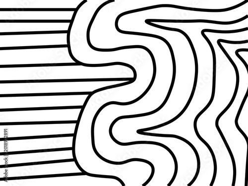 Wavy Line and Geometric Shape Designs