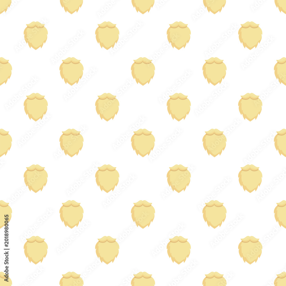 Naklejka premium Blonde beards creating a stylish repeating pattern on a white background