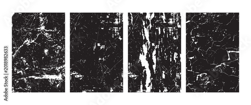Vector set of grunge stamp textures. Ink roller texture set with rough edges. Grunge textured background for banners, posters, labels.