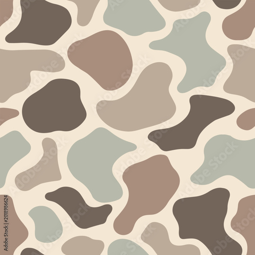 Photos Sage and Sand Duck Camo Seamless Pattern, Old School Desert Marsh Hunting Camouf